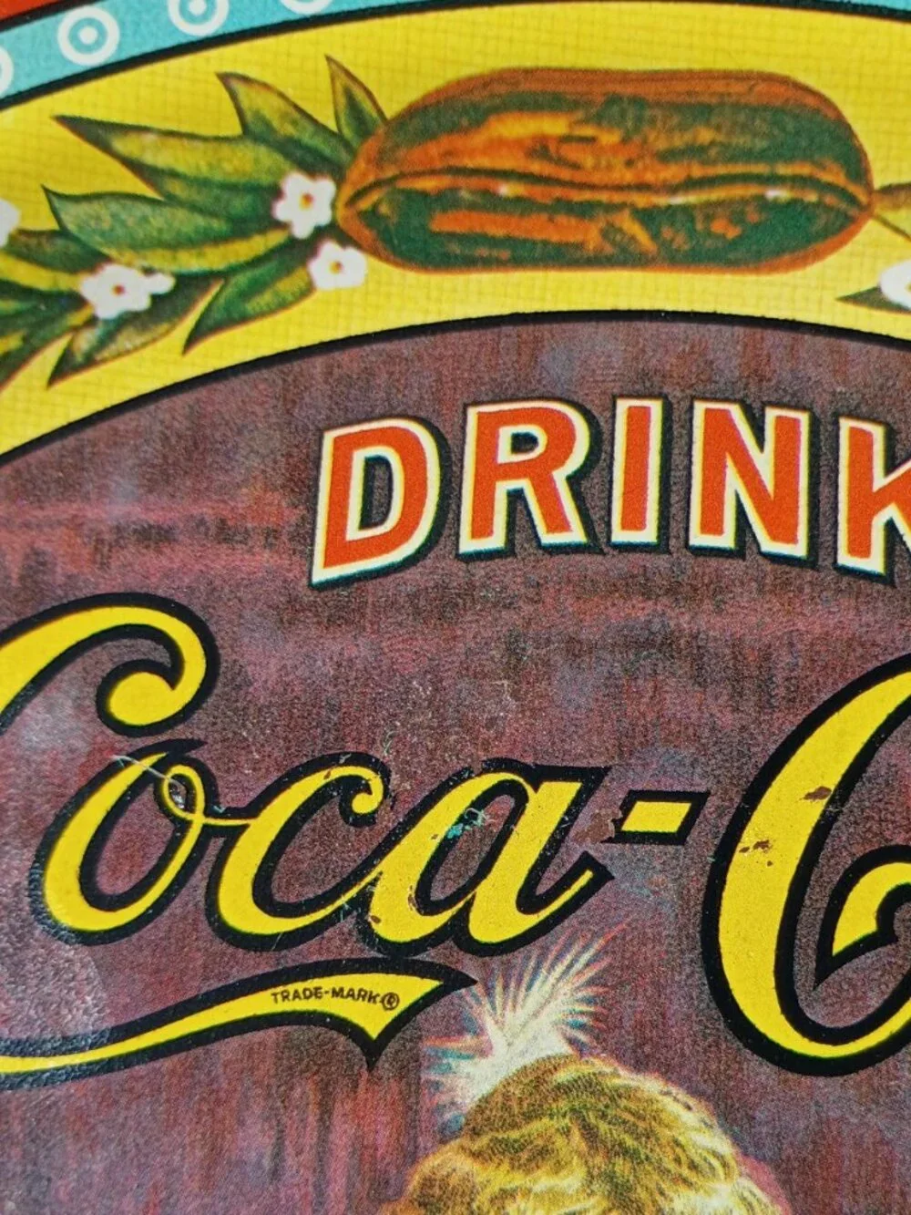 Pair of Vintage 1977 Coca Cola Metal Serving Trays 12